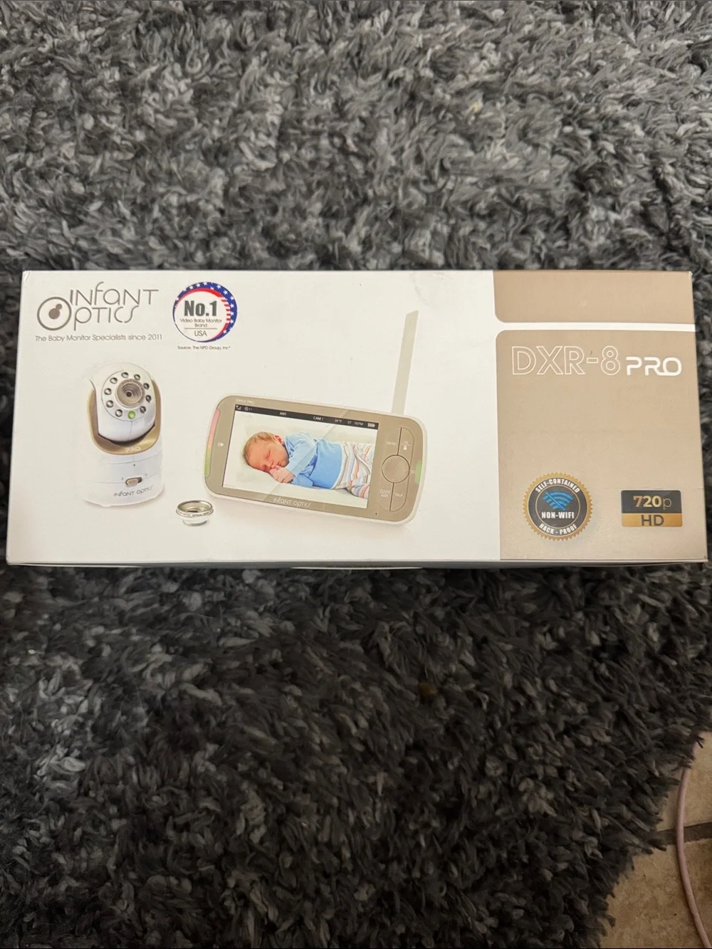 Infant Optics DXR-8 Pro Baby Monitor - White and Tan